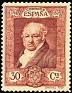 Spain 1930 Goya 30 CTS Marron Edifil 509. España 1930 509. Uploaded by susofe